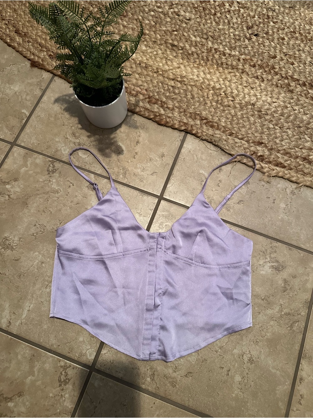 SATIN CORSET TANK
